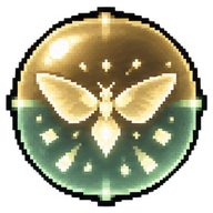 Flare Essence icon: a pale gold orb holding a lamp moth